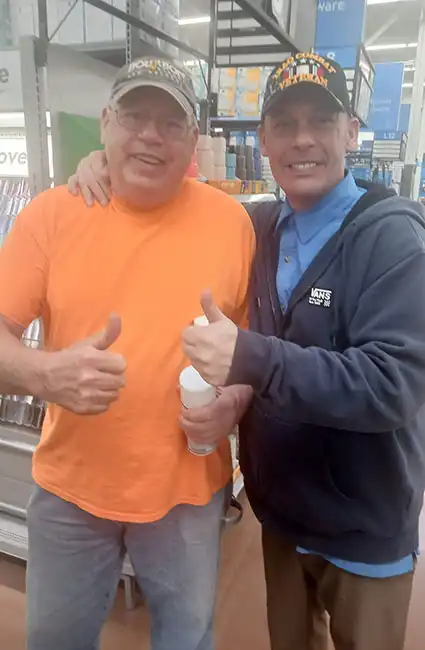 Goodness for Veteran brothers with author David Haave on book tour.